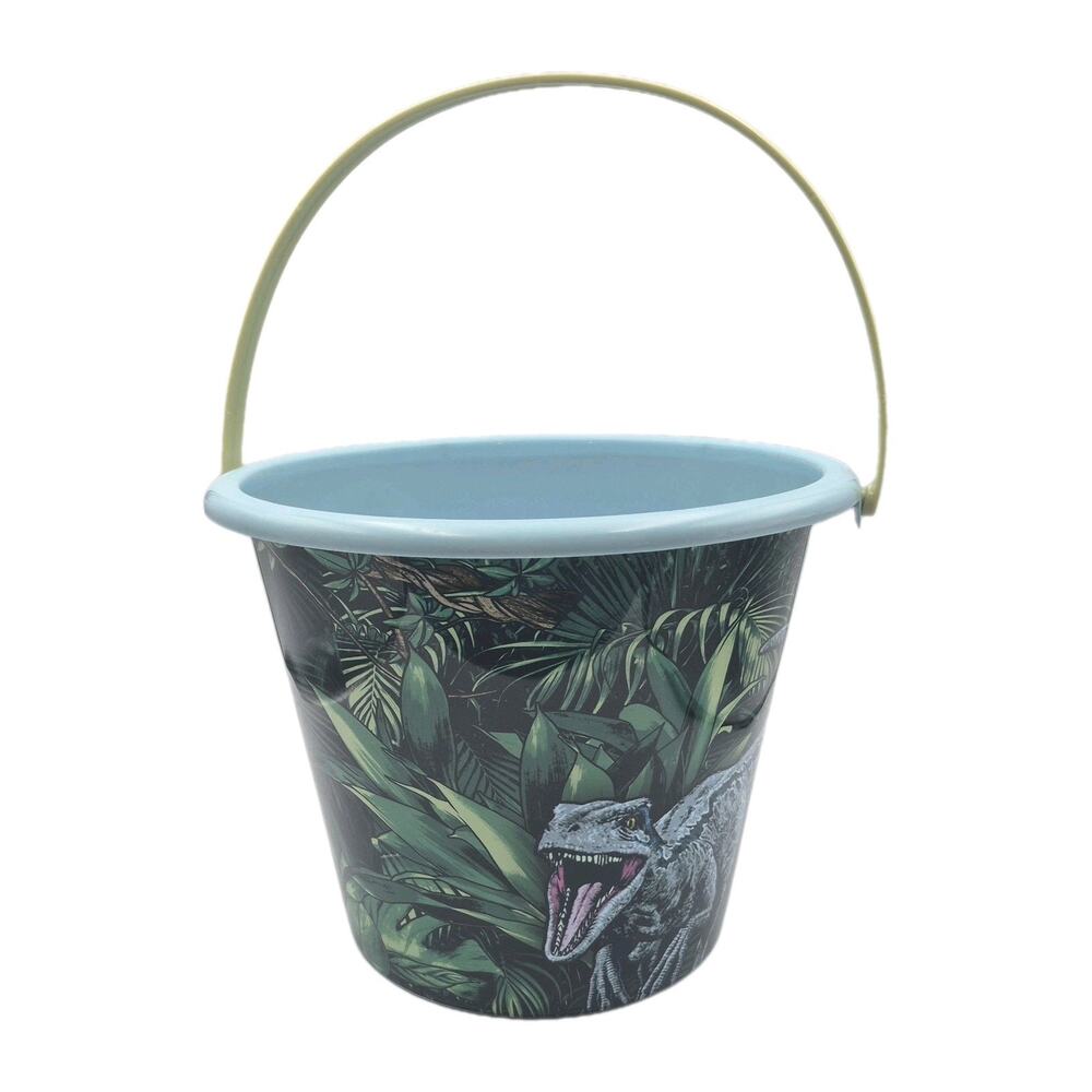 Jurassic World Jumbo Treat Bucket Dinosaurs Easter Halloween Black Blue 9"